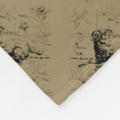 Aries Constellation Map Engraving by Hevelius Fleece Deken (Hoek)