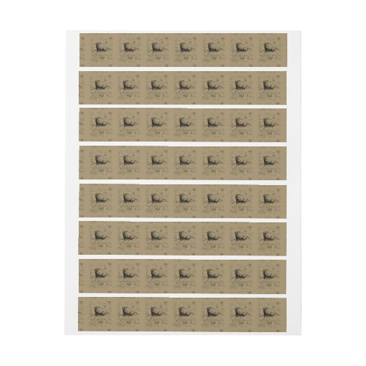 Aries Constellation Map Engraving by Hevelius Omwikkelbaar Adreslabel (Vel)