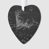 Aries Constellation Map Engraving by Hevelius Ornament (voorkant)