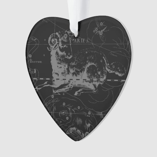 Aries Constellation Map Engraving by Hevelius Ornament (voorkant)