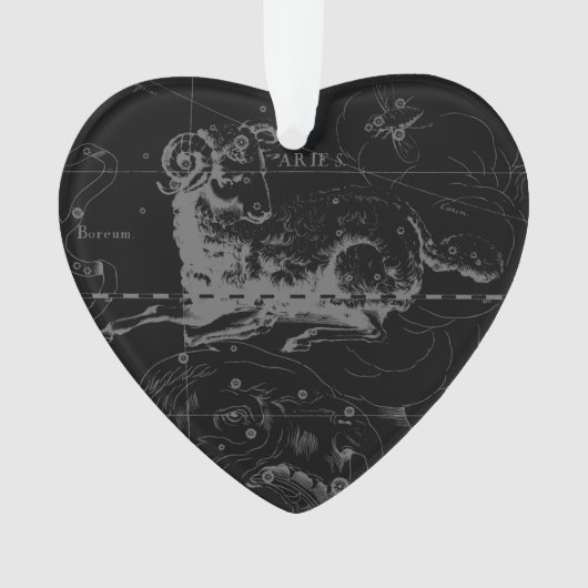 Aries Constellation Map Engraving by Hevelius Ornament (voorkant)