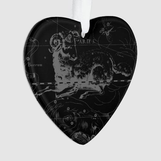 Aries Constellation Map Engraving by Hevelius Ornament (voorkant)