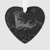 Aries Constellation Map Engraving by Hevelius Ornament (achterkant)