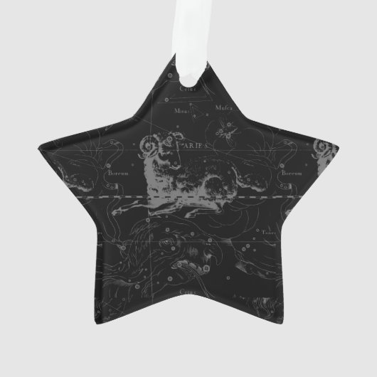 Aries Constellation Map Engraving by Hevelius Ornament (achterkant)