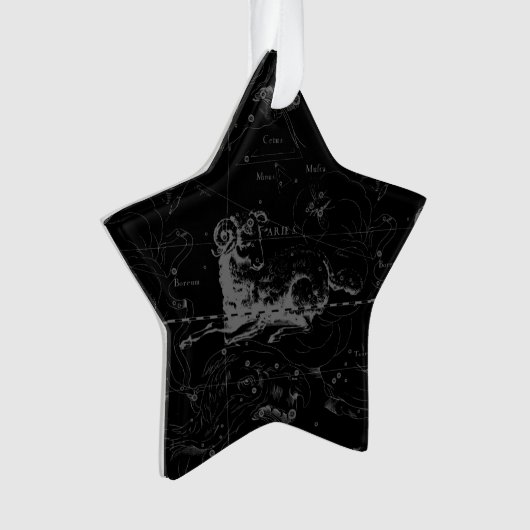 Aries Constellation Map Engraving by Hevelius Ornament (voorkant)