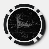 Aries Constellation Map Engraving by Hevelius Pokerchips (Achterkant)