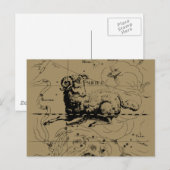 Aries Constellation Map Hevelius 1690 Briefkaart (Voorkant / Achterkant)
