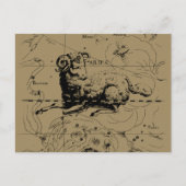 Aries Constellation Map Hevelius 1690 Briefkaart (Voorkant)
