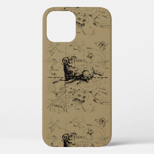 Aries Constellation Map Hevelius 1690 Case-Mate iPhone Case (Achterkant)