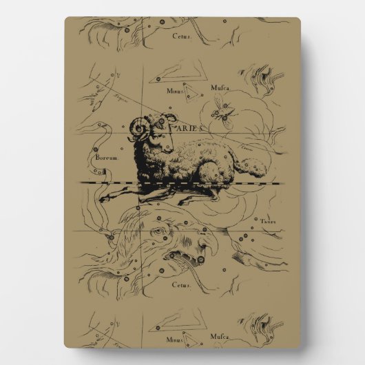  Aries Constellation Map Hevelius 1690 Fotoplaat (voorkant)