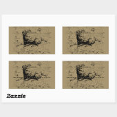 Aries Constellation Map Hevelius 1690 Rechthoekige Sticker (Vel)