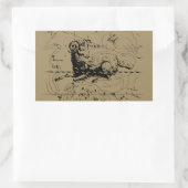 Aries Constellation Map Hevelius 1690 Rechthoekige Sticker (Tas)