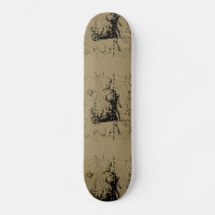 Aries Constellation Map Hevelius 1690 Skateboard