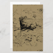 Aries Constellation Map Hevelius circa 1690 Briefpapier (Voorkant / Achterkant)