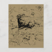 Aries Constellation Map Hevelius circa 1690 Flyer (Voorkant)