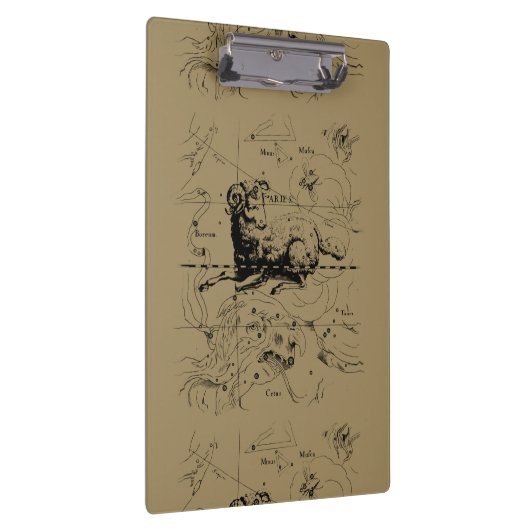 Aries Constellation Map Hevelius circa 1690 Klembord (Rechts)