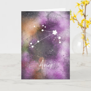 Aries Constellation Zodiac Paars Galaxy Kaart