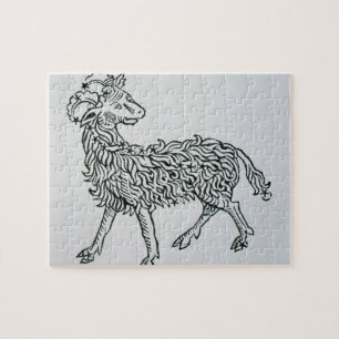 Aries (de Ram) een illustratie uit het 'Poeticon' Legpuzzel