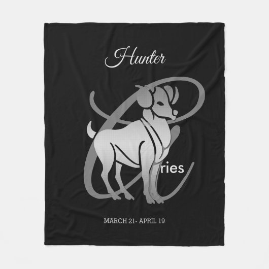 Aries de Ram - het Teken van de Zodiac Fleece Deken (Voorkant)