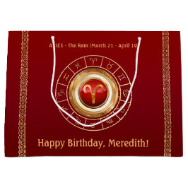 Aries - de Ram Zodiab Teken Grote Gift Bag Groot Cadeauzakje