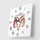 Aries de ringdierentuin vierkante klok (Hoek)