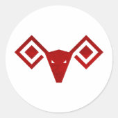 Aries Dier Astrologie Ronde Sticker (Voorkant)