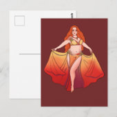 Aries Dierenriem Godin Kunst Buikdanseres Astrolog Briefkaart (Voorkant / Achterkant)