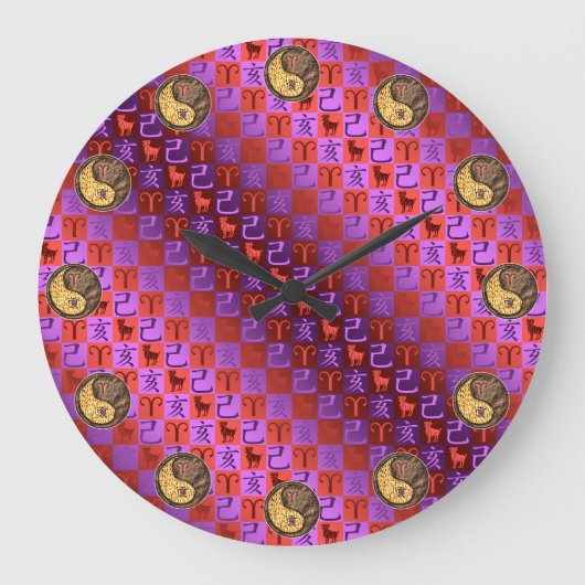 Aries & Earth Boar Grote Klok (Voorkant)