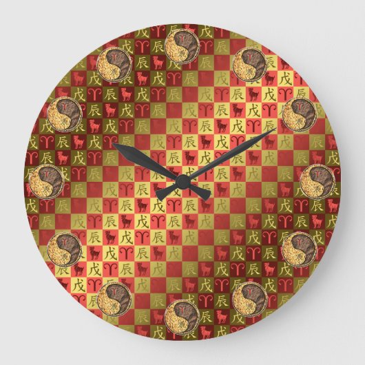 Aries & Earth Dragon Grote Klok (Voorkant)