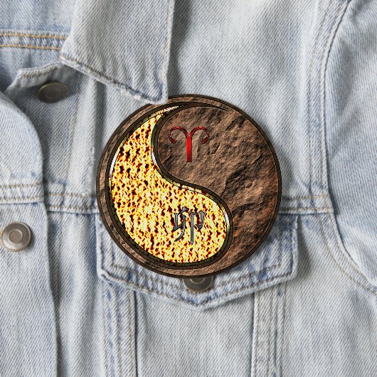 Aries & Earth Rabbit Ronde Button 4,0 Cm (In situ)