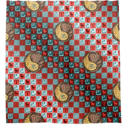 Aries & Earth Snake Douchegordijn (Voorkant)