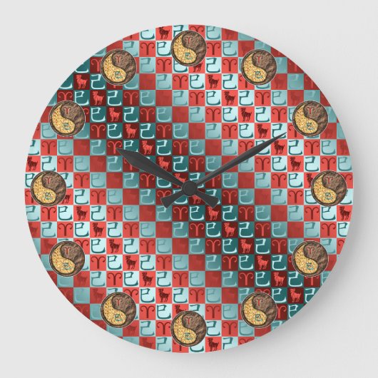 Aries & Earth Snake Grote Klok (Voorkant)