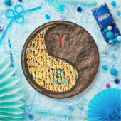 Aries & Earth Snake Papieren Bordje (Feest)