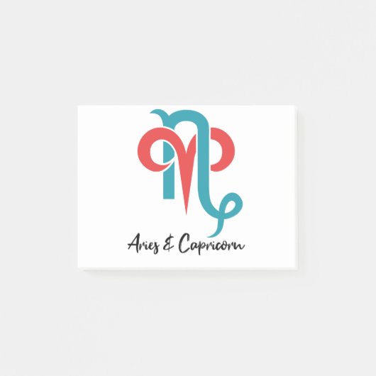 Aries en capricorn stellen Zodiastrologie Post-it® Notes (Voorkant)