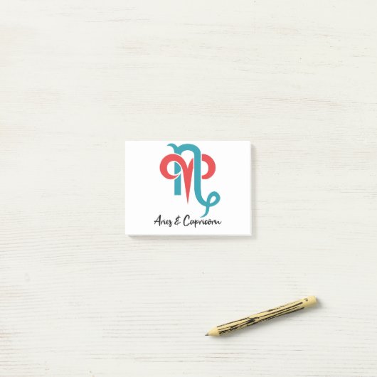 Aries en capricorn stellen Zodiastrologie Post-it® Notes (Op bureau)