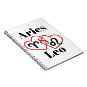 Aries en Leo Couples Zodiac Horoscope Notitieboek (Rechterzijde)