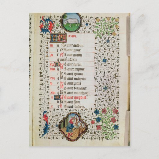 Aries en man briefkaart (Voorkant)