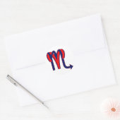 Aries en Scorpio Ronde Sticker (Envelop)