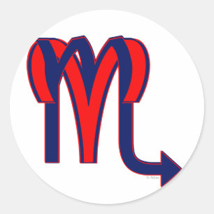Aries en Scorpio Ronde Sticker
