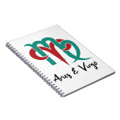 Aries en Virgo Zodiac Couple Horoscope Notitieboek (Rechterzijde)