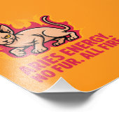 Aries Energy Sphynx Cat Fire Illustration Foto Afdruk (Hoek)