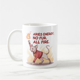 Aries Energy Sphynx Cat No Fur All Fire Art Koffiemok
