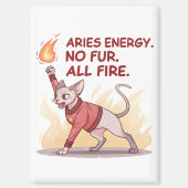 Aries Energy Sphynx Cat No Fur All Fire Art Magneet (Voorkant)