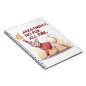 Aries Energy Sphynx Cat No Fur All Fire Art Notitieboek (Rechterzijde)