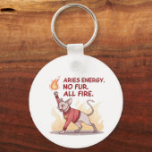 Aries Energy Sphynx Cat No Fur All Fire Art Sleutelhanger (Achterkant)