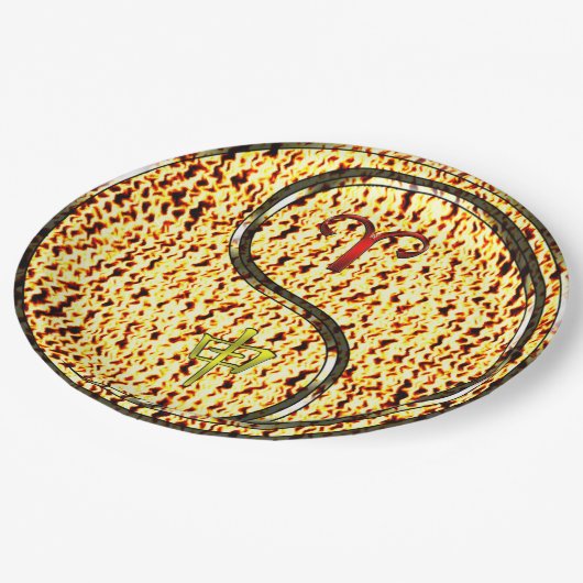 Aries & Fire Monkey Papieren Bordje (Gekanteld)