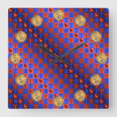 Aries & Fire Ox Vierkante Klok (Voorkant)