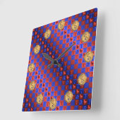 Aries & Fire Ox Vierkante Klok (Hoek)