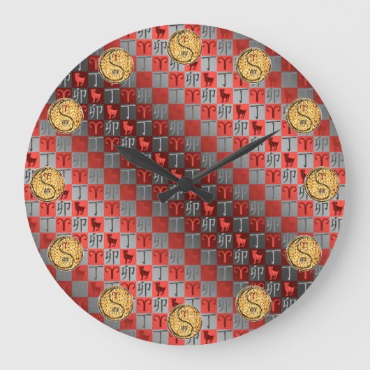 Aries & Fire Rabbit Grote Klok (Voorkant)