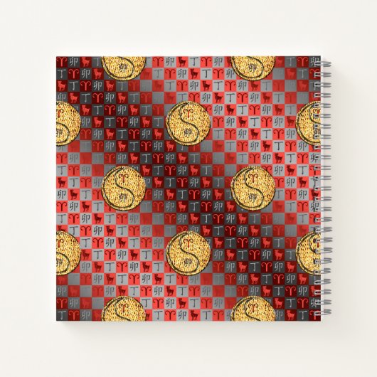 Aries & Fire Rabbit Notitieboek (Achterkant)